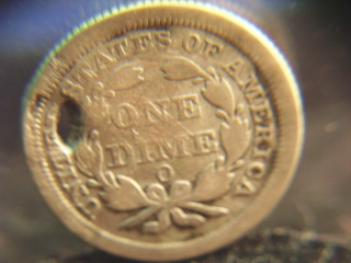 1854-O-Seated-Liberty-Dime-Minted-On-Bad-Planchet-Or-Plugged-And-What-Seller-Told-Me